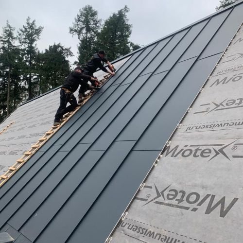 Aluminum felsdak zwart